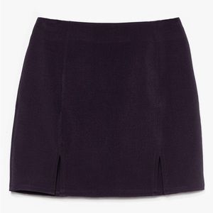 Black nastygal mini high rise skirt